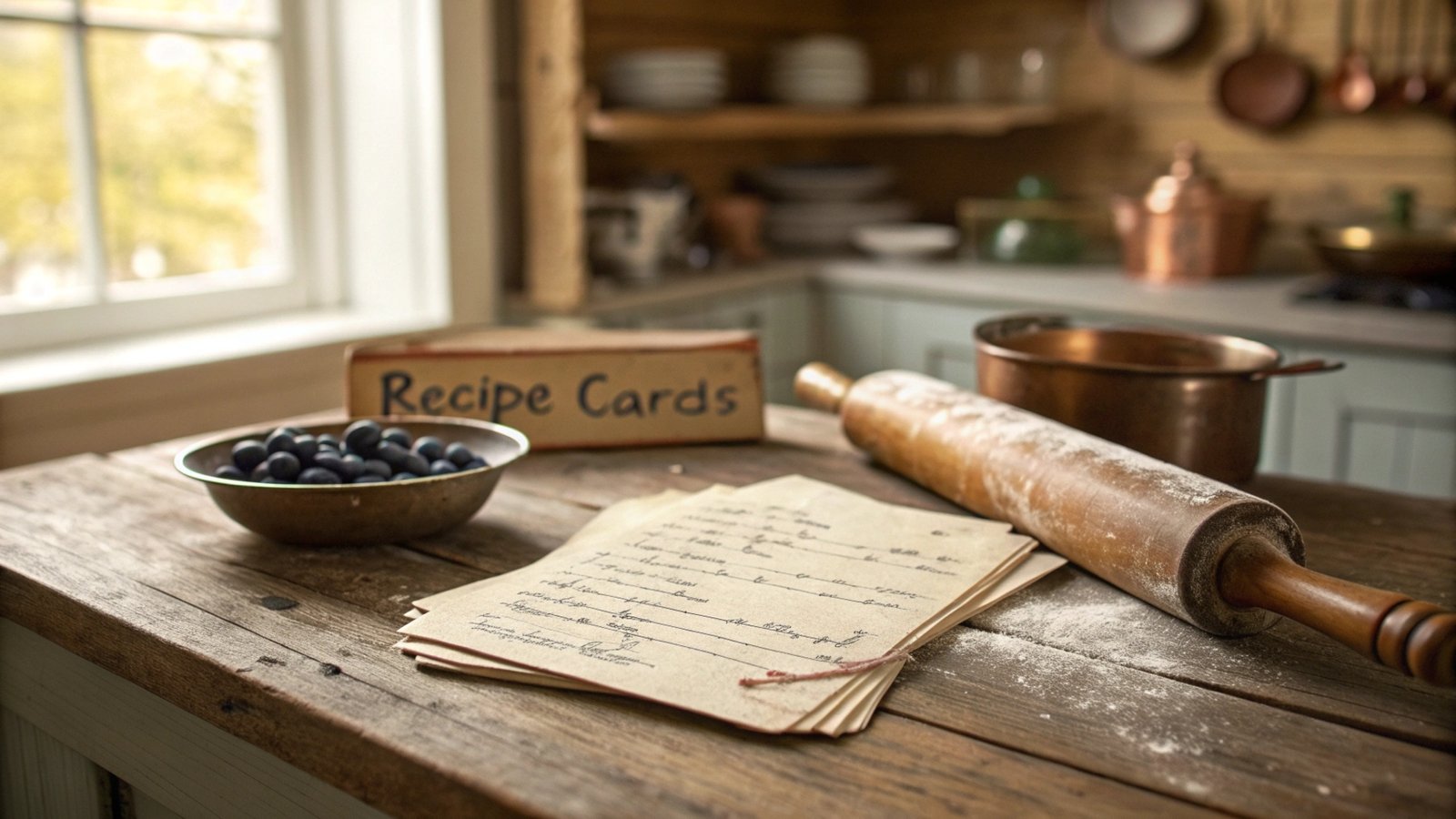 Rustic Kitchen Recipe Cards