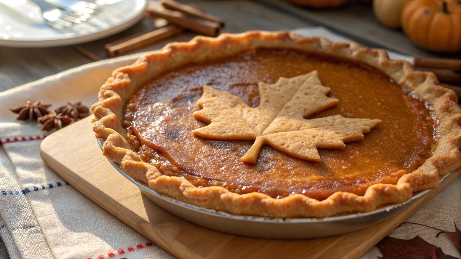 Maple Leaf Pumpkin Pie