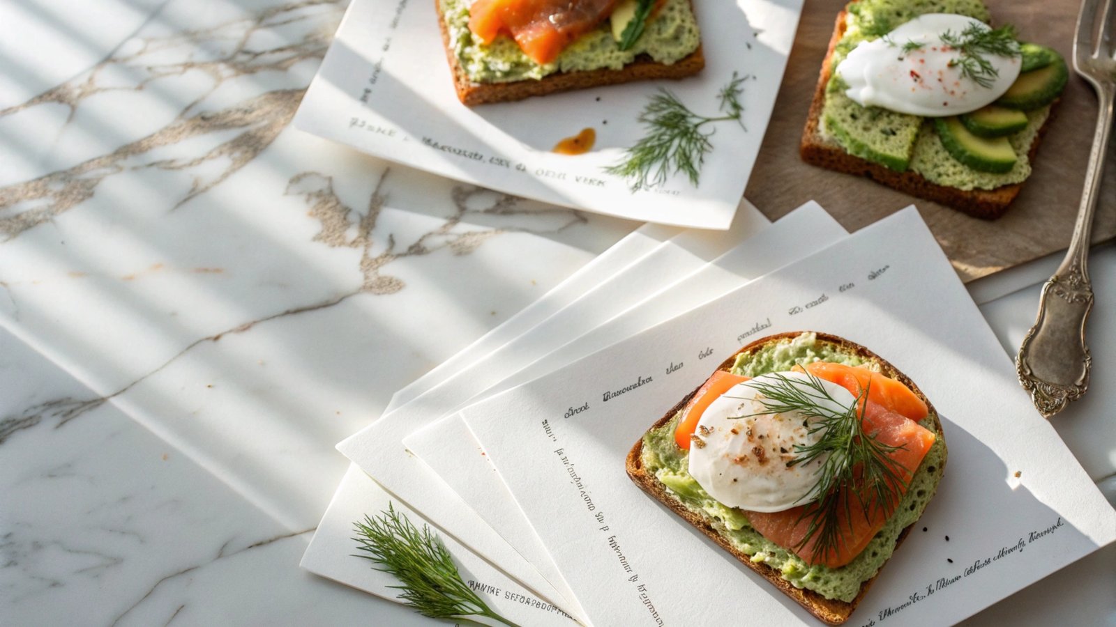 Elegant Brunch Recipe Cards