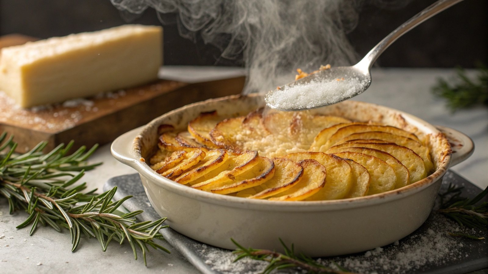 Frost Bloom Potato Gratin