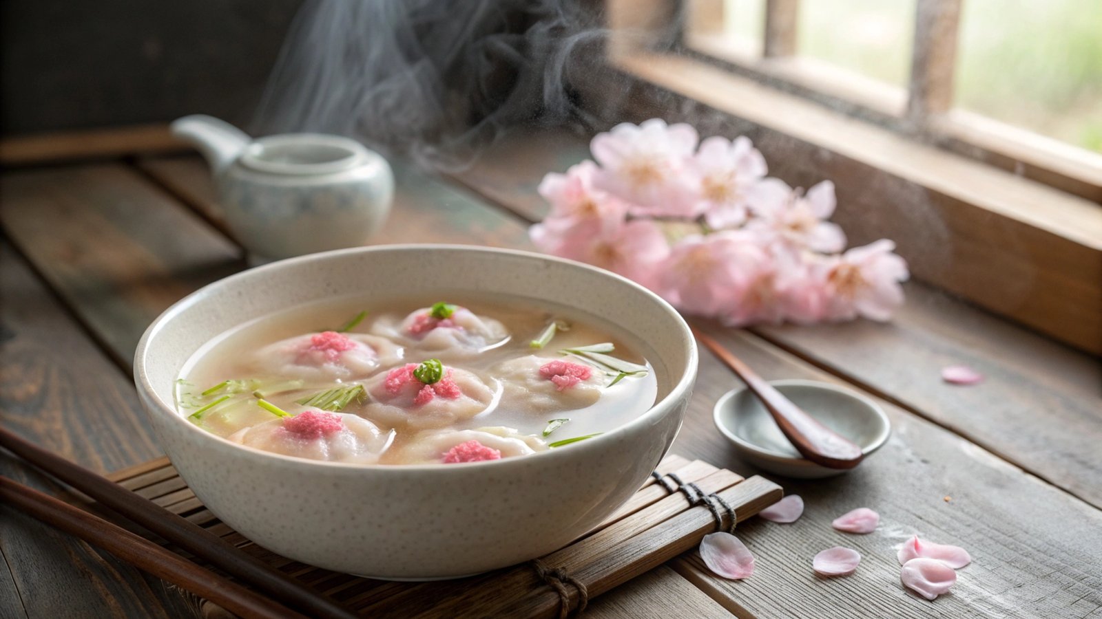Snow Blossom Dumpling Soup